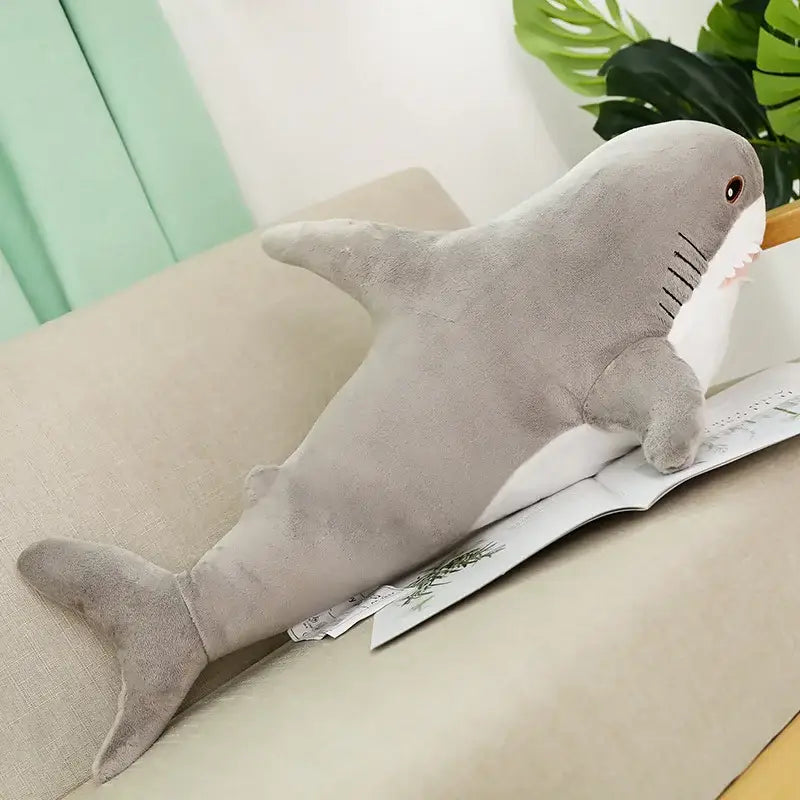 peluche requin geant - Gris / 60cm