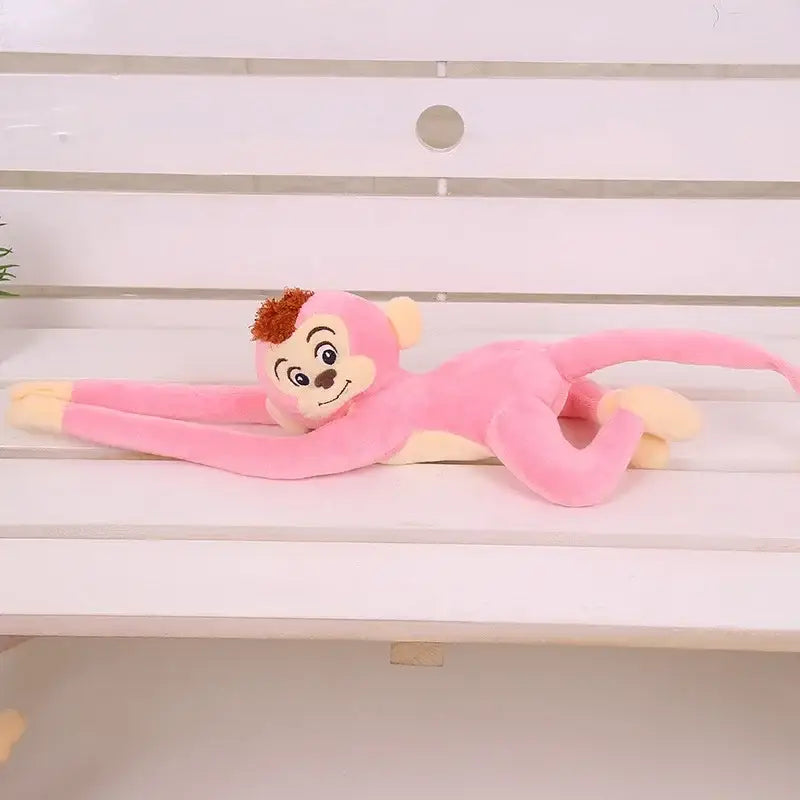 Sinclair le Singe qui S’Accroche - Rose - Peluche Singe qui s’accroche