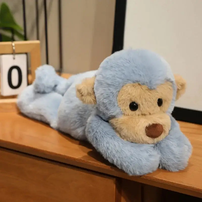 singe en peluche - Bleu