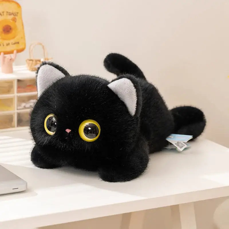 chat en peluche - Noir / 20m