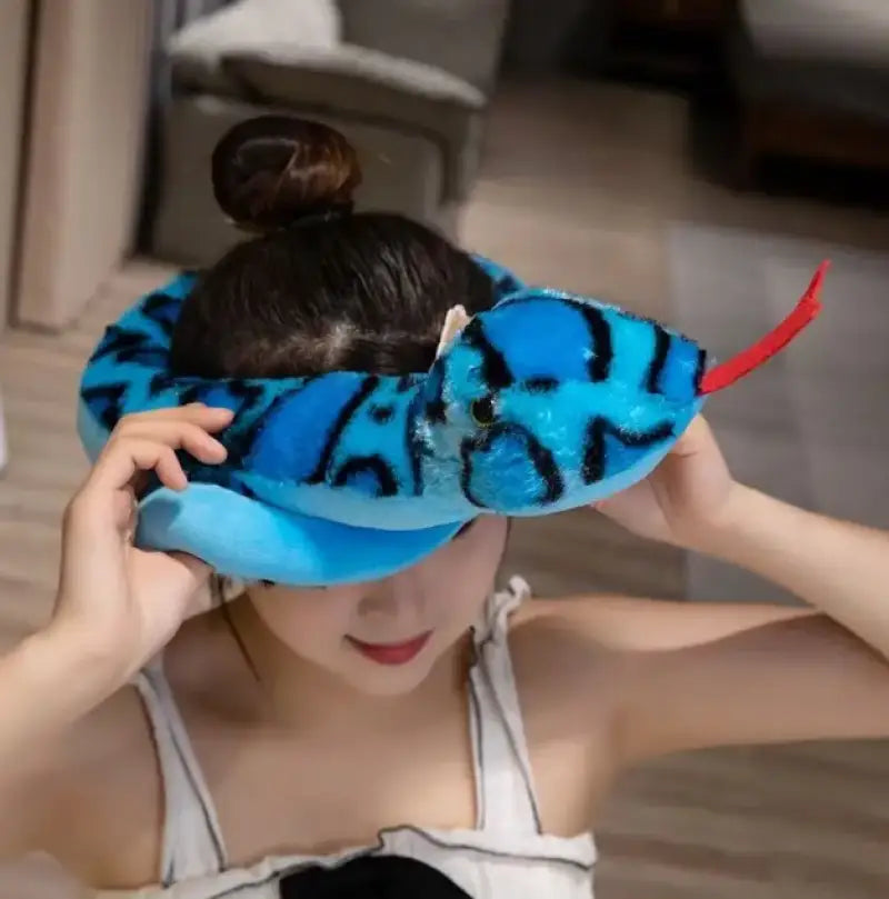 peluche serpent bleu