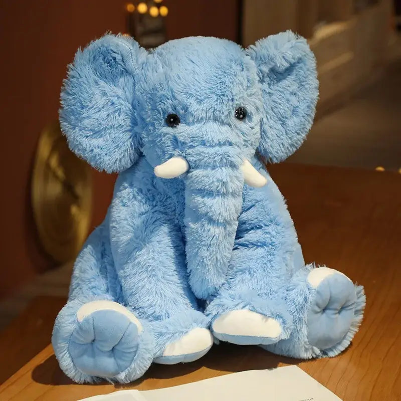 grande peluche éléphant - Bleu