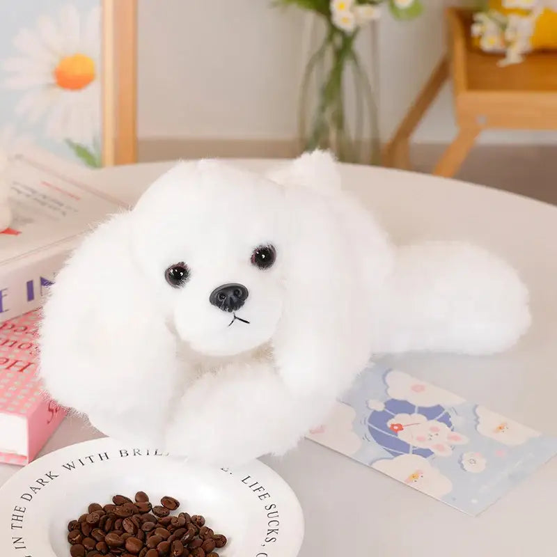 spitz nain peluche - Blanc
