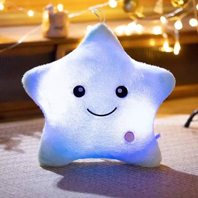 etoile lumineuse peluche - Bleu / 24cmx22cm