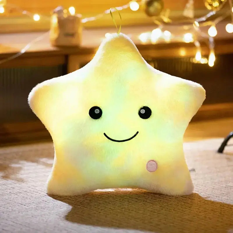 etoile lumineuse peluche - Jaune / 24cmx22cm