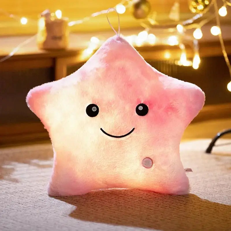 etoile lumineuse peluche - Rose / 24cmx22cm