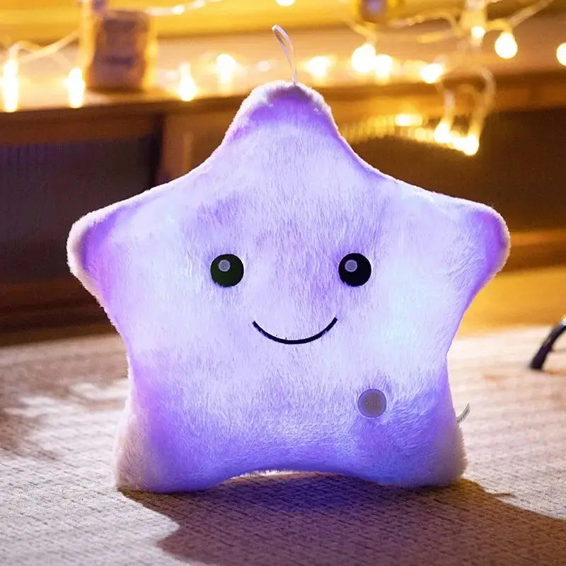 etoile lumineuse peluche - Violet / 24cmx22cm