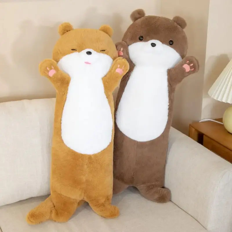 peluche loutre qui dort - Brun Foncé