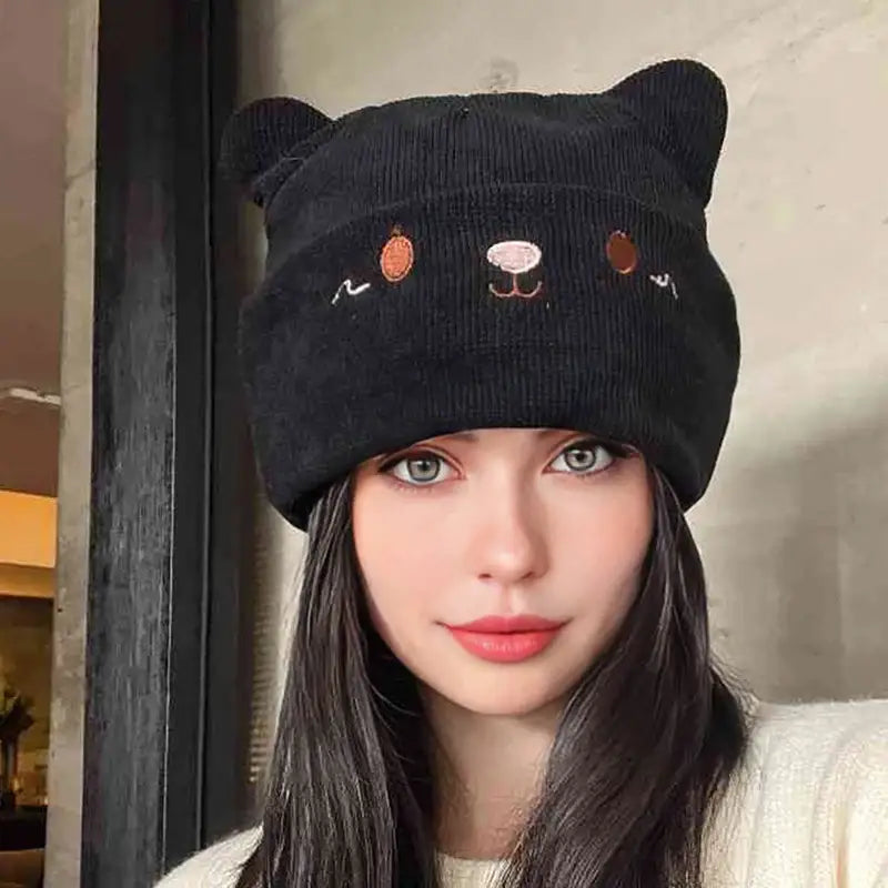 chat bonnet - Noir