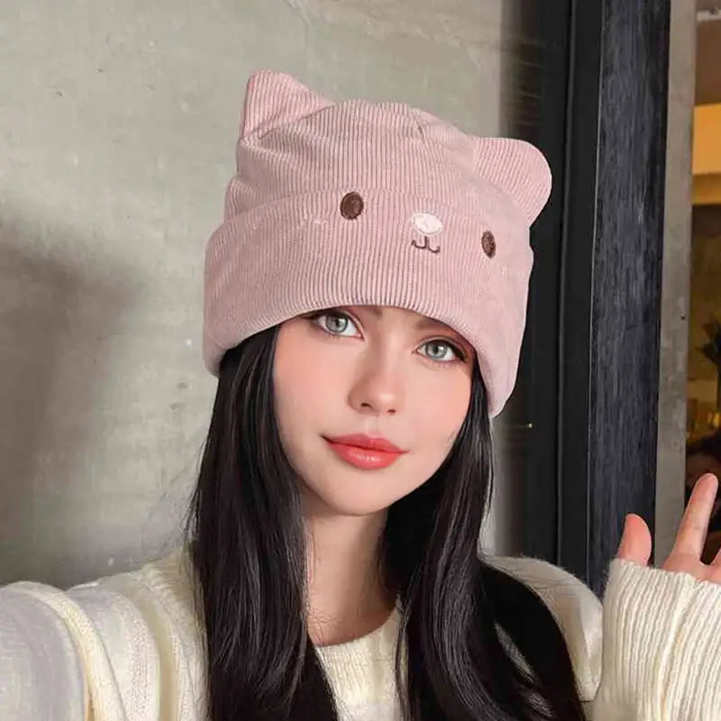 chat bonnet - Rose