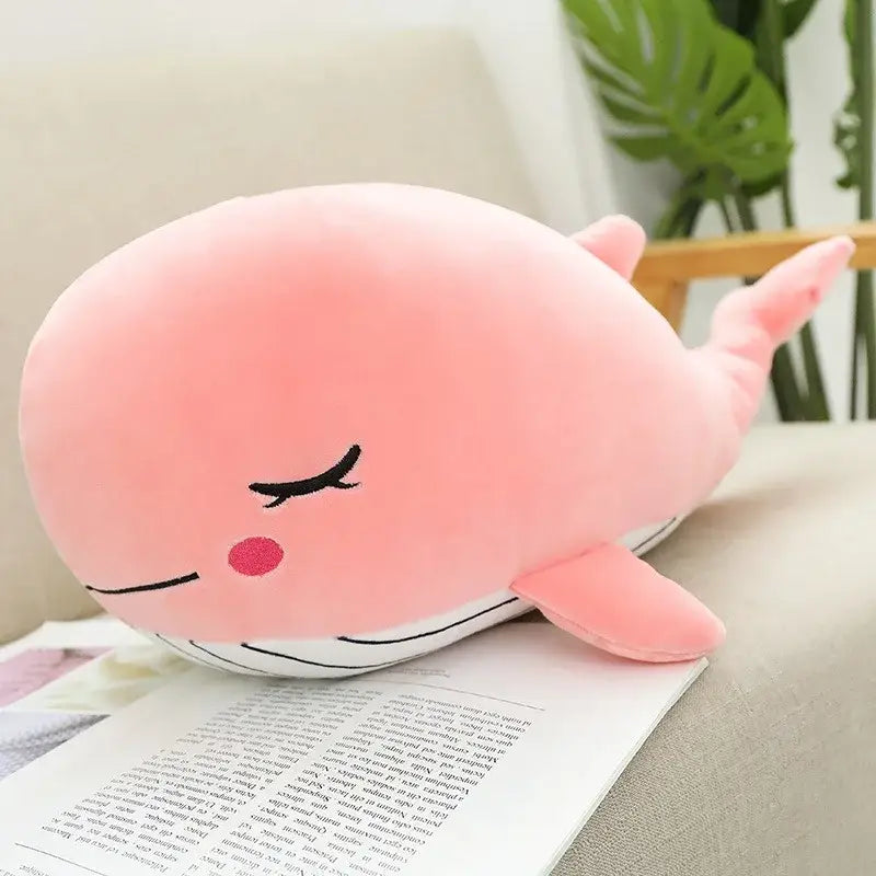baleine rose peluche
