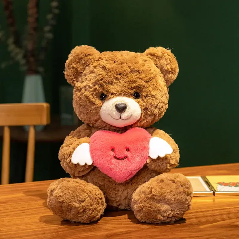 ours en peluche avec coeur - Brun / 25cm