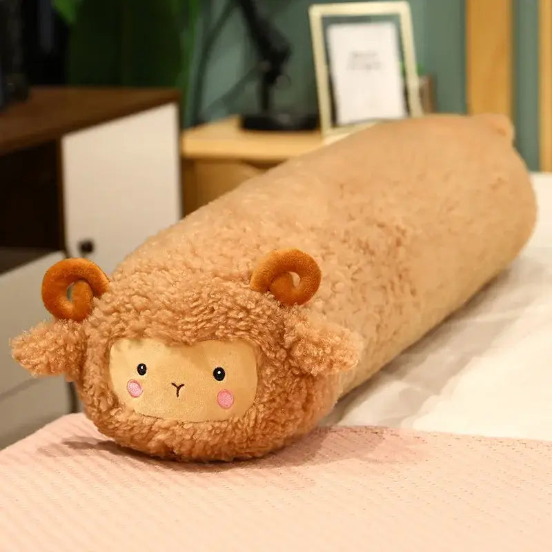 mouton en peluche géant - Brun / 80cm