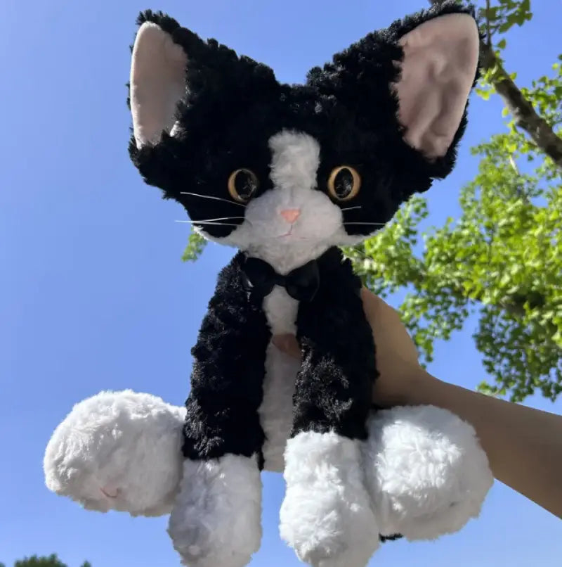 peluche chat mignon - Noir et Blanc
