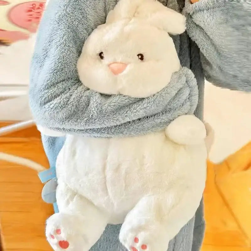 peluche lapin blanc