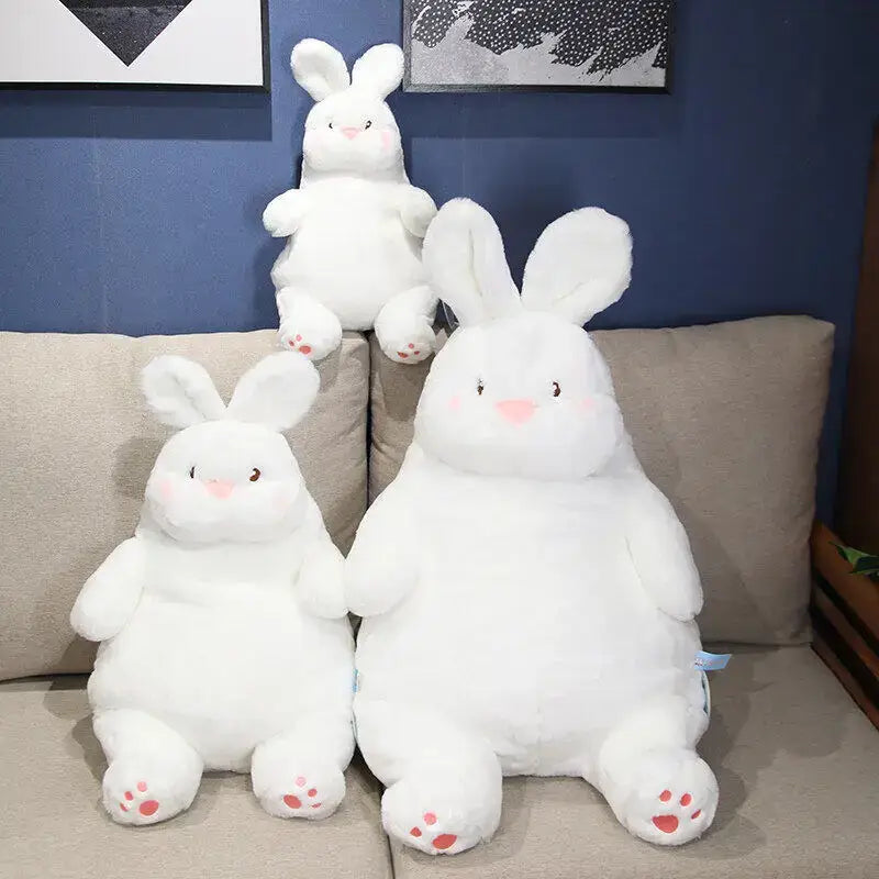 peluche lapin blanc