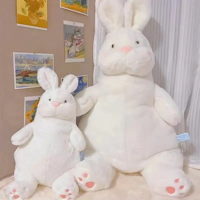 peluche lapin blanc