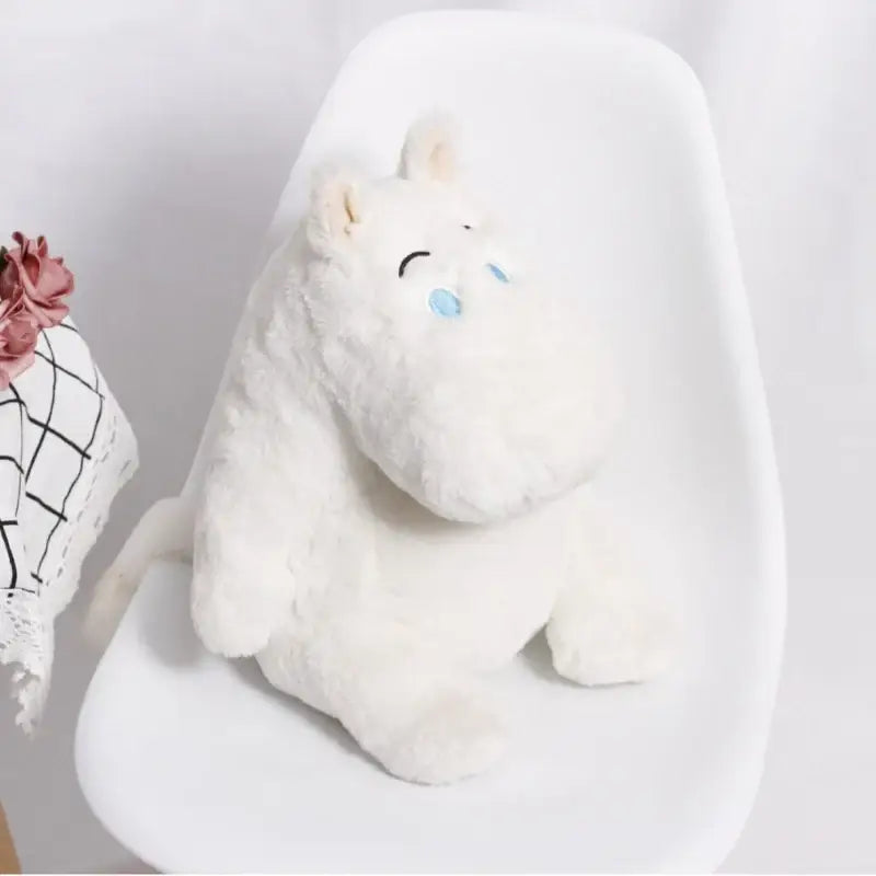 peluche hippopotame blanc