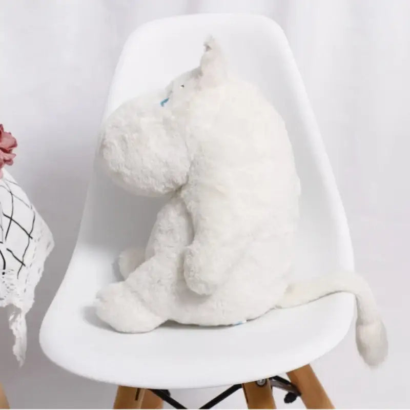 peluche hippopotame blanc