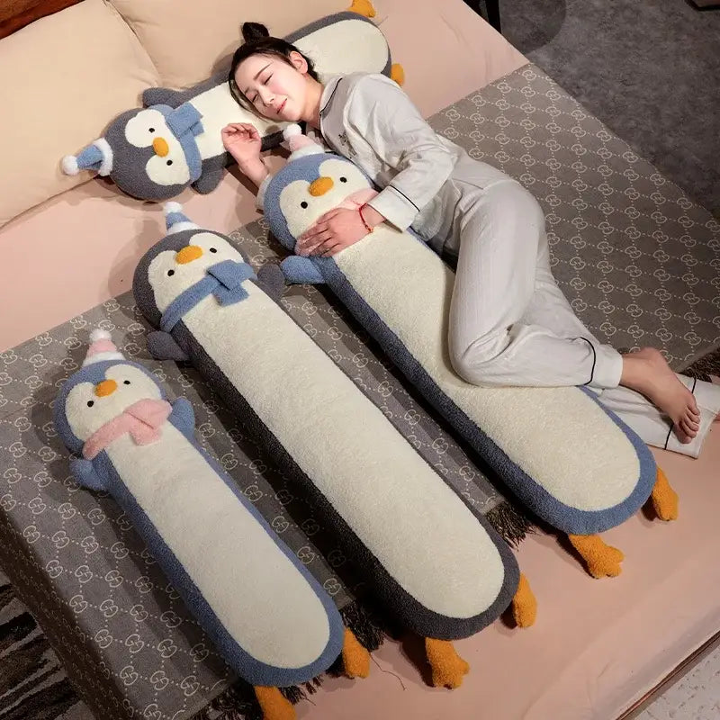 pingouin géante en peluche