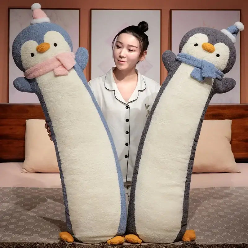 pingouin géante en peluche