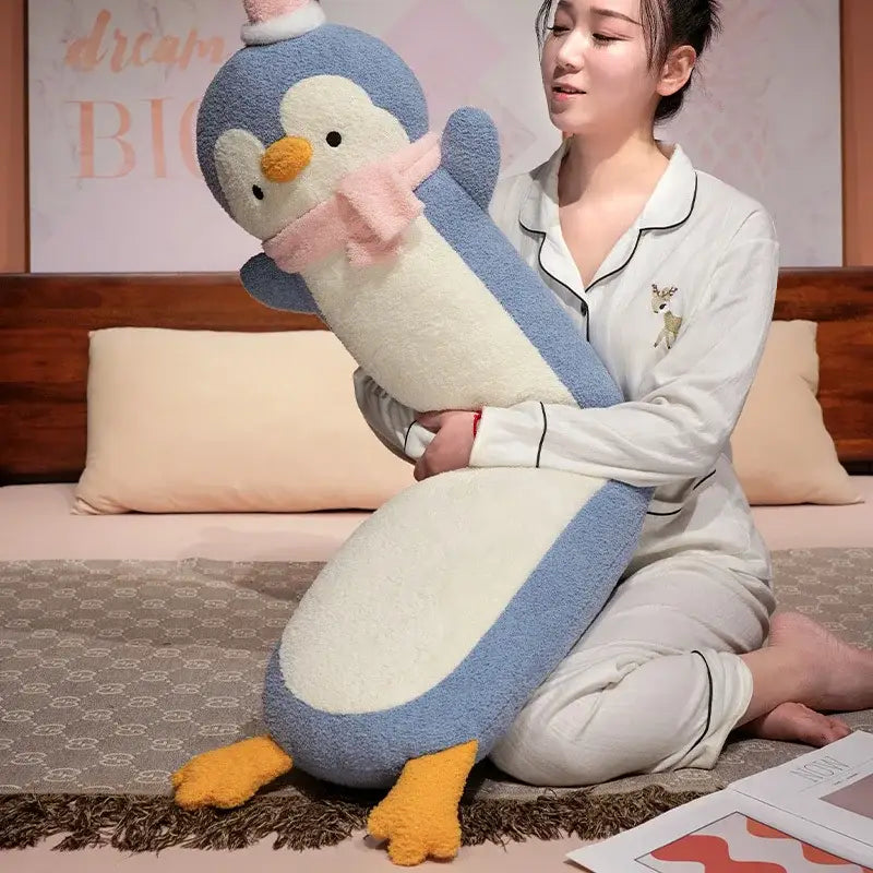 pingouin géante en peluche