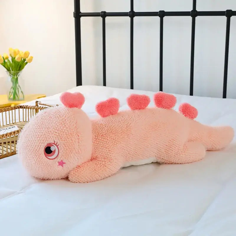 peluche dinosaure rose - 60cm